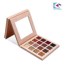 emballage de palette de fard à paupières de papier de marque privée étiquette avec miroir